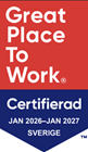 Great Place To Work certifierad januari 2026 till januari 2027